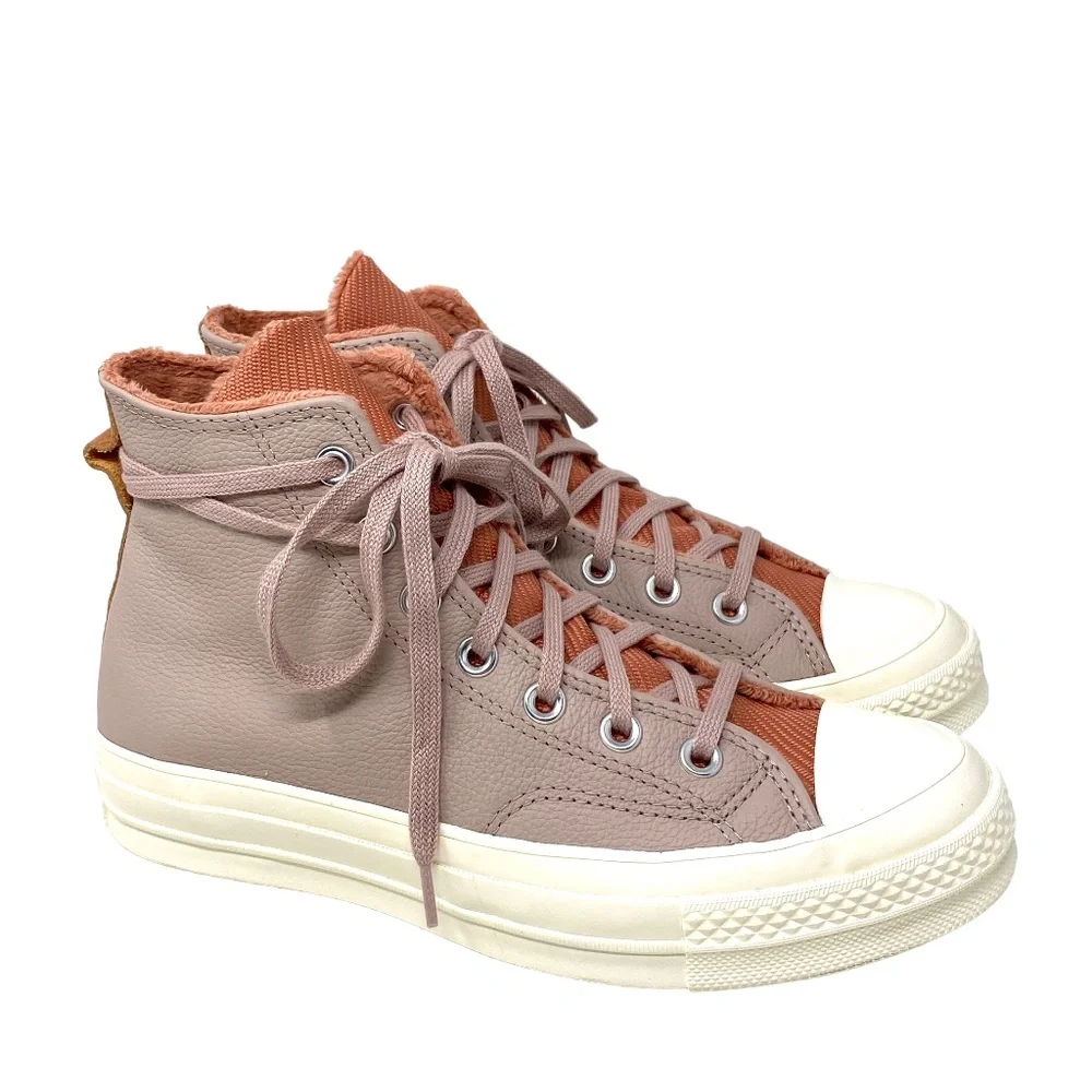 Converse Chuck 70 Counter Climate High Top Pink Leather Women's Sneakers A01332C - Picture 1 of 9